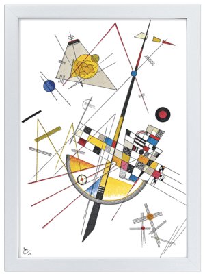 Wassily Kandinsky: 4 Bilder im Set, gerahmt