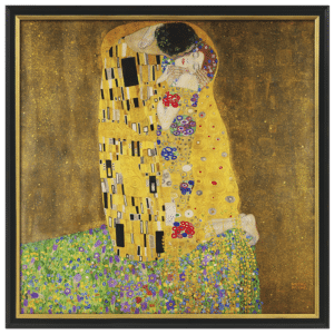 Gustav Klimt: “Der Kuss” gerahmt