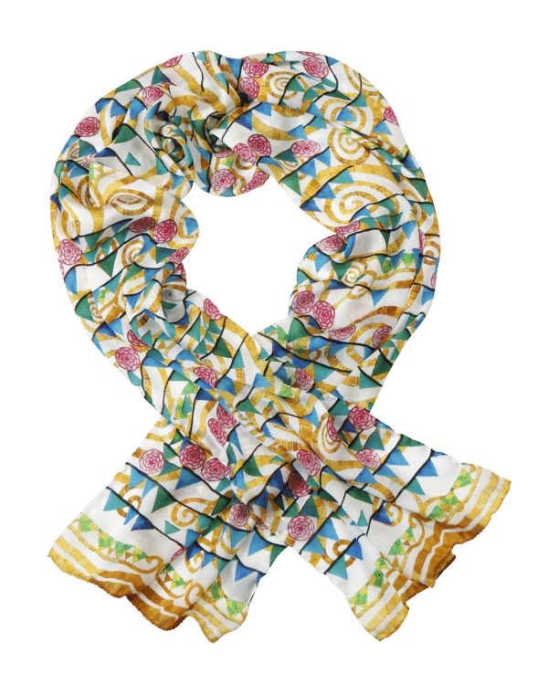 Gustav Klimt: Seidenschal “Stoclet Fries”