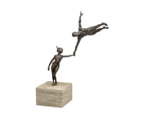 Antonio de Andrés-Gayón: Skulptur ” Vertrauen-Kunststück Partnerschaft”