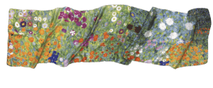 Gustav Klimt: Seidenschal “Bauerngarten”