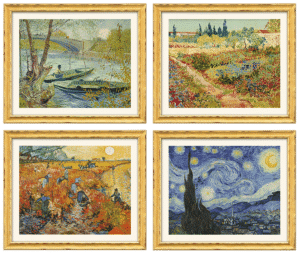 Vincent van Gogh: 4 Landschaftsbilder im Set