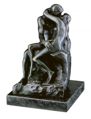 Auguste Rodin: Skulptur “Der Kuss” (27 cm), Version in Bronze