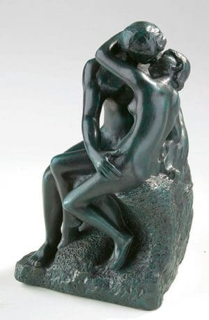 Auguste Rodin: Skulptur “Der Kuss” (19 cm), Kunstguss