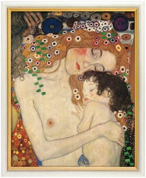 Gustav Klimt: Bild “Mutter und Kind” (1905), gerahmt